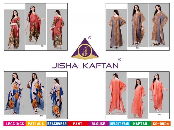 Jelite Natural  Digital Printed Silk Kaftan Collection